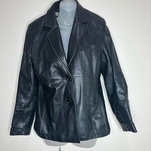 Pelle Studio Wilson’s Leather Jacket Coat Black Y2K Vitnage 90s size medium